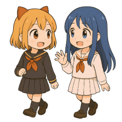 Ciara with her friend Aoi